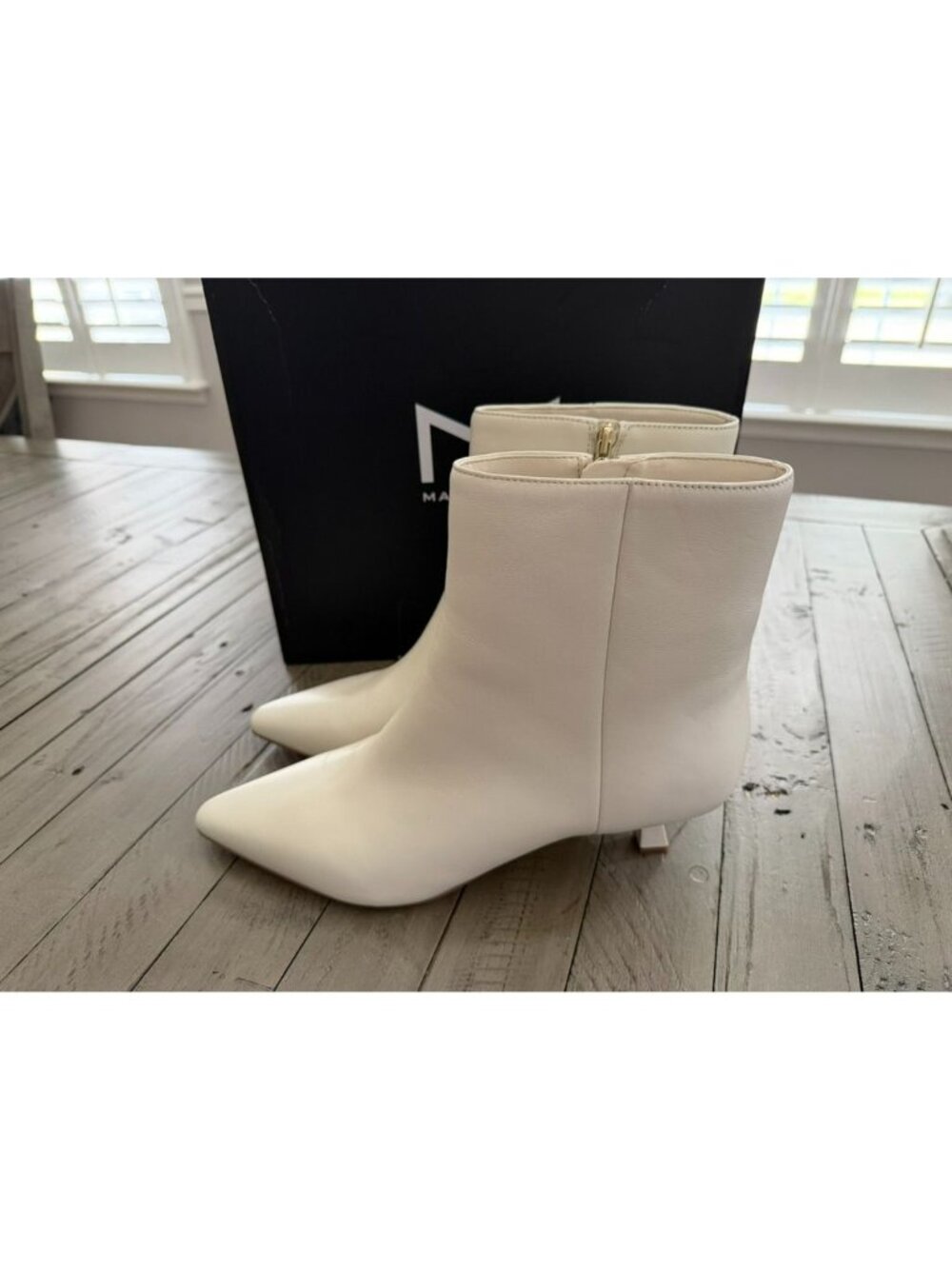 Marc Fisher Kolton Kitten Bootie Ivory Size 10